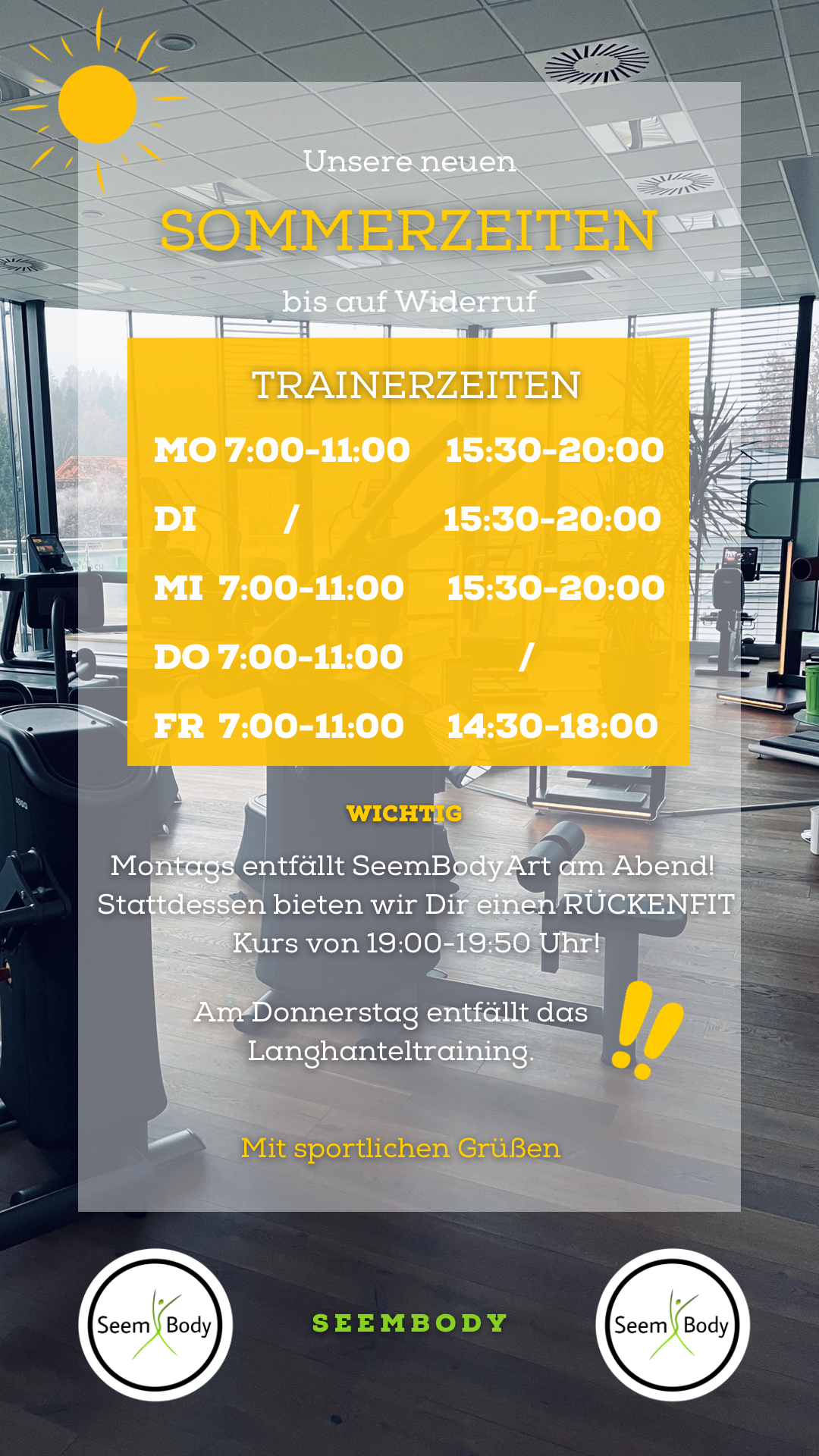Fitnesskursplan